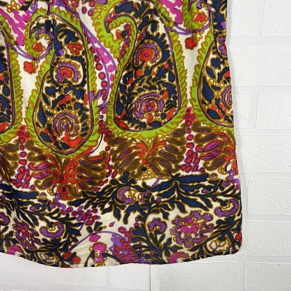 Talbots Womens Blouse size 10 Paisley Artsy Print - Picture 5 of 9